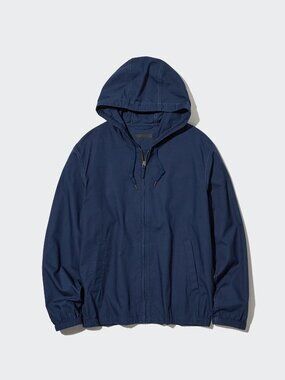 UNIQLO Unisex Size M Cotton Parka Full Zip Jacket Navy Product ID: 456991